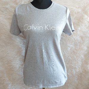 Calvin Klein Women's Grey Signature T-Shirt Size M